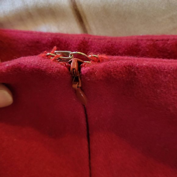 Zara Basic Women’s Midi A-Line Pencil Skirt Antique Ruby Sz 8 - Picture 7 of 8